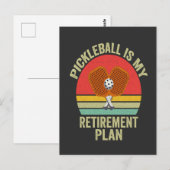 Pickleball is mijn pensioenplan Grappige  vader Briefkaart (Voorkant / Achterkant)