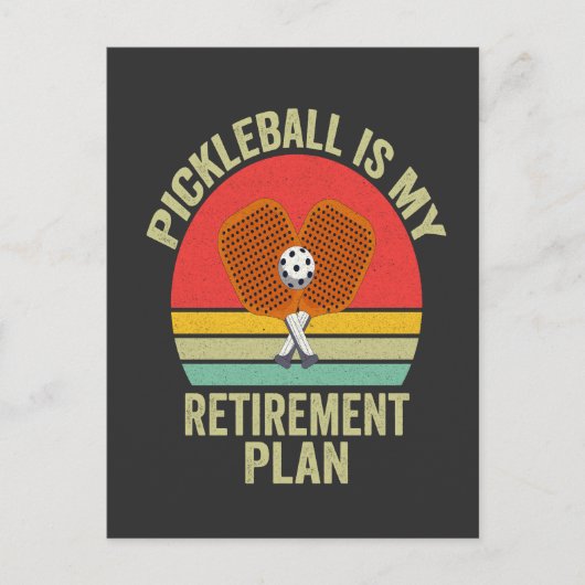 Pickleball is mijn pensioenplan Grappige  vader Briefkaart (Voorkant)