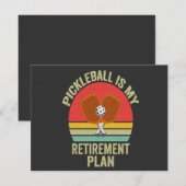 Pickleball is mijn pensioenplan Grappige  vader Notitiekaartje (Voorkant / Achterkant)
