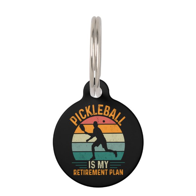 Pickleball is mijn pensioenplan huisdierpenning (Voorkant)
