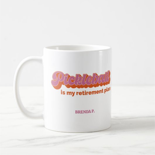 Pickleball is mijn pensioenplan koffiemok (Links)