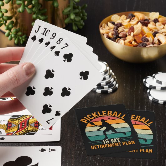Pickleball is mijn pensioenplan pokerkaarten (Insitu)