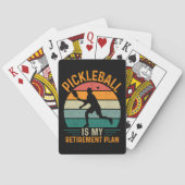 Pickleball is mijn pensioenplan pokerkaarten (Achterkant)