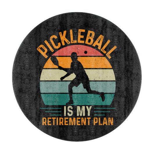 Pickleball is mijn pensioenplan snijplank (Voorkant)