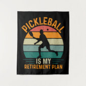 Pickleball is mijn pensioenplan wandkleed (Voorkant)