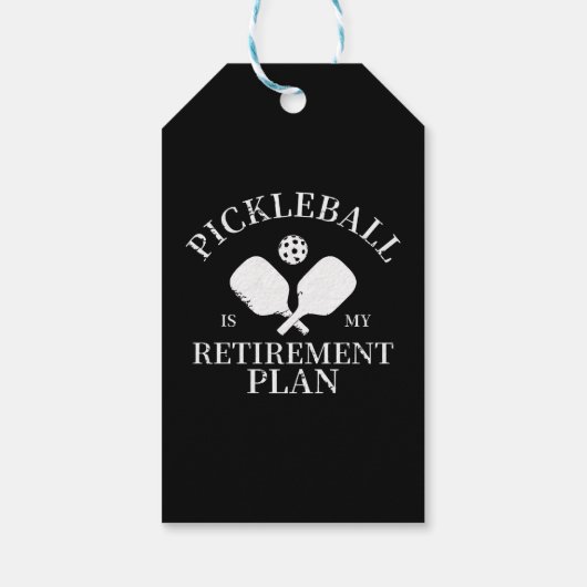 pickleball is mijn pensioenplant cadeaulabel (Achterkant)