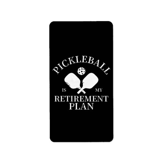 pickleball is mijn pensioenplant etiket (Voorkant)