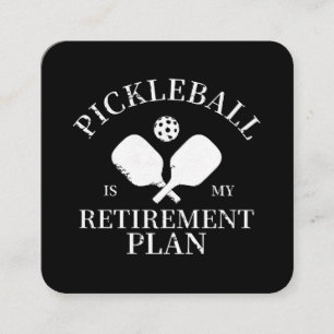 pickleball is mijn pensioneringsplant vierkante visitekaartje