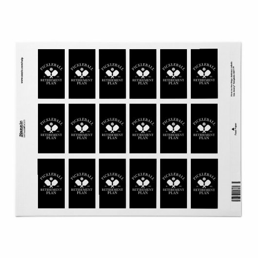 Pickleball is mijn plant etiket (Full Sheet)