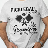 Pickleball is mijn spel Opa is mijn naam grappig T-shirt