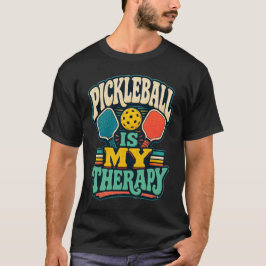 Pickleball is mijn therapie Retro sporten T-shirt