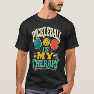 Pickleball is mijn therapie Retro sporten T-shirt