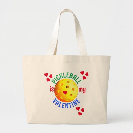 PICKLEBALL is mijn Valentijn Grote Tote Bag (Voorkant)