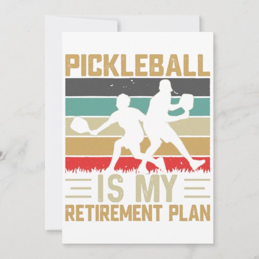 Pickleball is m'n pensioenplan. kaart (Voorkant)