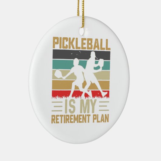 Pickleball is m'n pensioenplan. keramisch ornament (Rechts)