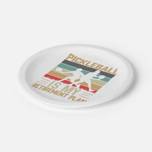 Pickleball is m'n pensioenplan. papieren bordje (Gekanteld)