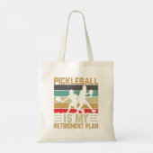 Pickleball is m'n pensioenplan. tote bag (Achterkant)