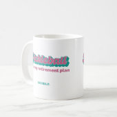 Pickleball Is My Retirement Plan Pink Teal Koffiemok (Voorkant links)