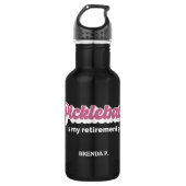 Pickleball Is My Retirement Plan With Name Waterfles (Voorkant)