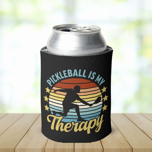 Pickleball is my Therapy funny Pickleball Blikjeskoeler