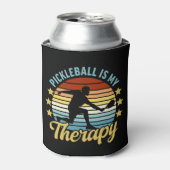 Pickleball is my Therapy funny Pickleball Blikjeskoeler (Blikje Voorkant)