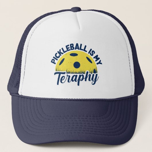 Pickleball is my Therapy funny pickleball Trucker Pet (Voorkant)