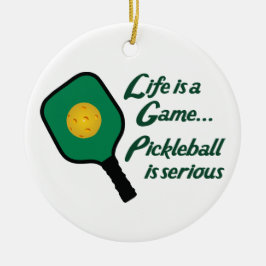 Pickleball is serieus keramisch ornament