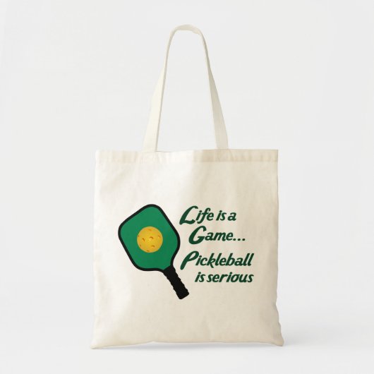 Pickleball is serieus tote bag (Voorkant)
