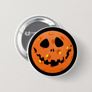 Pickleball Jack-o'-Lantern Skelet Halloween Ronde Button 5,7 Cm
