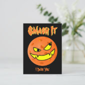 Pickleball Jack o'Lantern Oranje & Black Halloween Briefkaart (Staand voorkant)