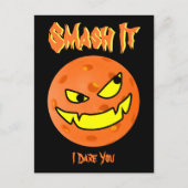 Pickleball Jack o'Lantern Oranje & Black Halloween Briefkaart (Voorkant)