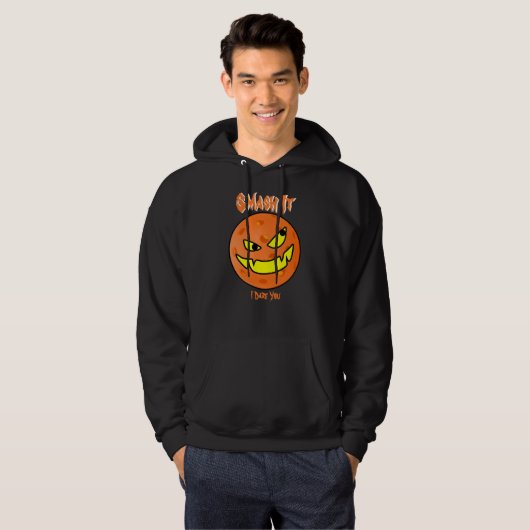Pickleball Jack o'Lantern Oranje & Black Halloween Hoodie (Voorkant volledig)