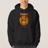 Pickleball Jack o'Lantern Oranje & Black Halloween Hoodie (Voorkant)