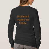 Pickleball Jacko (Witte ballen, oranje peddels) T-shirt (Achterkant)