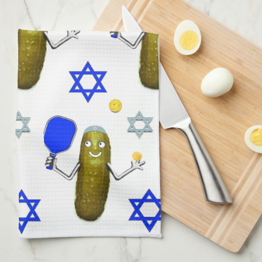 Pickleball Jewish Hanukkah Theedoek (Quarter Fold)