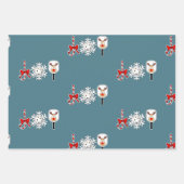 Pickleball Joy Christmas Party Blauw Wit Ornament Inpakpapier Vel (Voorkant 2)