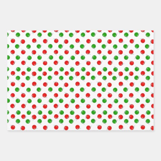 Pickleball Joy Christmas Party Rood Groene Ornamen Inpakpapier Vel (Voorkant)