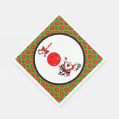 Pickleball Joy Christmas Party Rood Groene Ornamen Servet (Hoek)