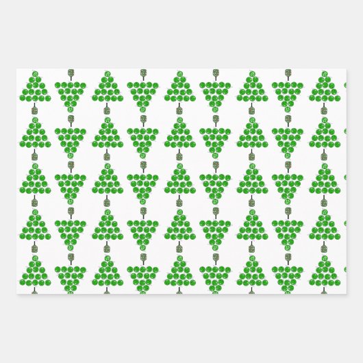 Pickleball Joy Kerst Ornamenten Rood Groen Wit Inpakpapier Vel (Voorkant 3)