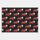 Pickleball Joy Kerstcadeaus Rood Groen Zwart Inpakpapier Vel (Voorkant 2)