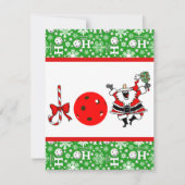 Pickleball Joy Kerstfeest Rode en Groene Kerstman Kaart (Voorkant)