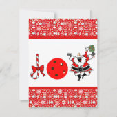 Pickleball Joy Kerstfeest Rood en Wit Kerstman Kaart (Voorkant)