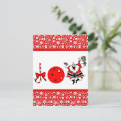 Pickleball Joy Kerstfeest Rood en Wit Kerstman Kaart (Staand voorkant)
