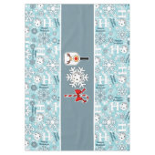 Pickleball Joy Kerstfeest Rood Groen Kerstman Tafelkleed (Voorkant)