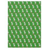 Pickleball Joy Kerstfeest Rood Groen Sneeuwvlok Tafelkleed (Voorkant)