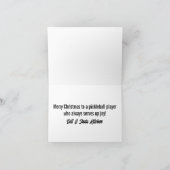 Pickleball Joy Kerstfeest Santa Paddles Feestdagen Kaart (Binnen)