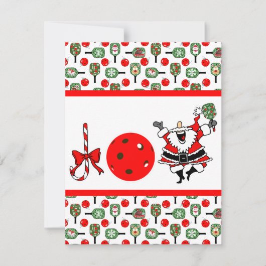 Pickleball Joy Kerstfeest Santa Paddles Kaart (Voorkant)