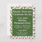 Pickleball Joy Kerstfeest Santa Paddles Kaart (Achterkant)