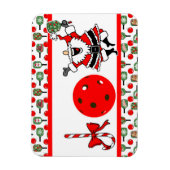 Pickleball Joy Kerstfeest Santa Paddles Magneet (Verticaal)
