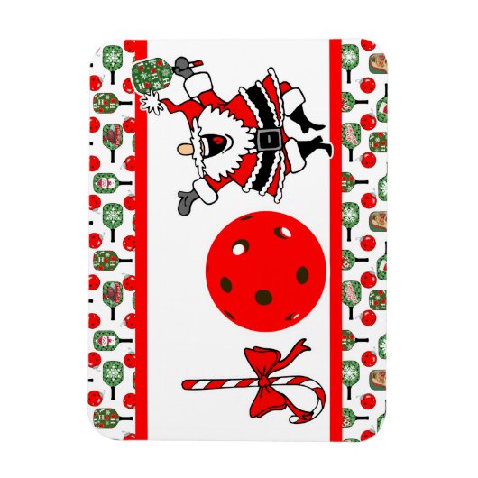 Pickleball Joy Kerstfeest Santa Paddles Magneet (Verticaal)